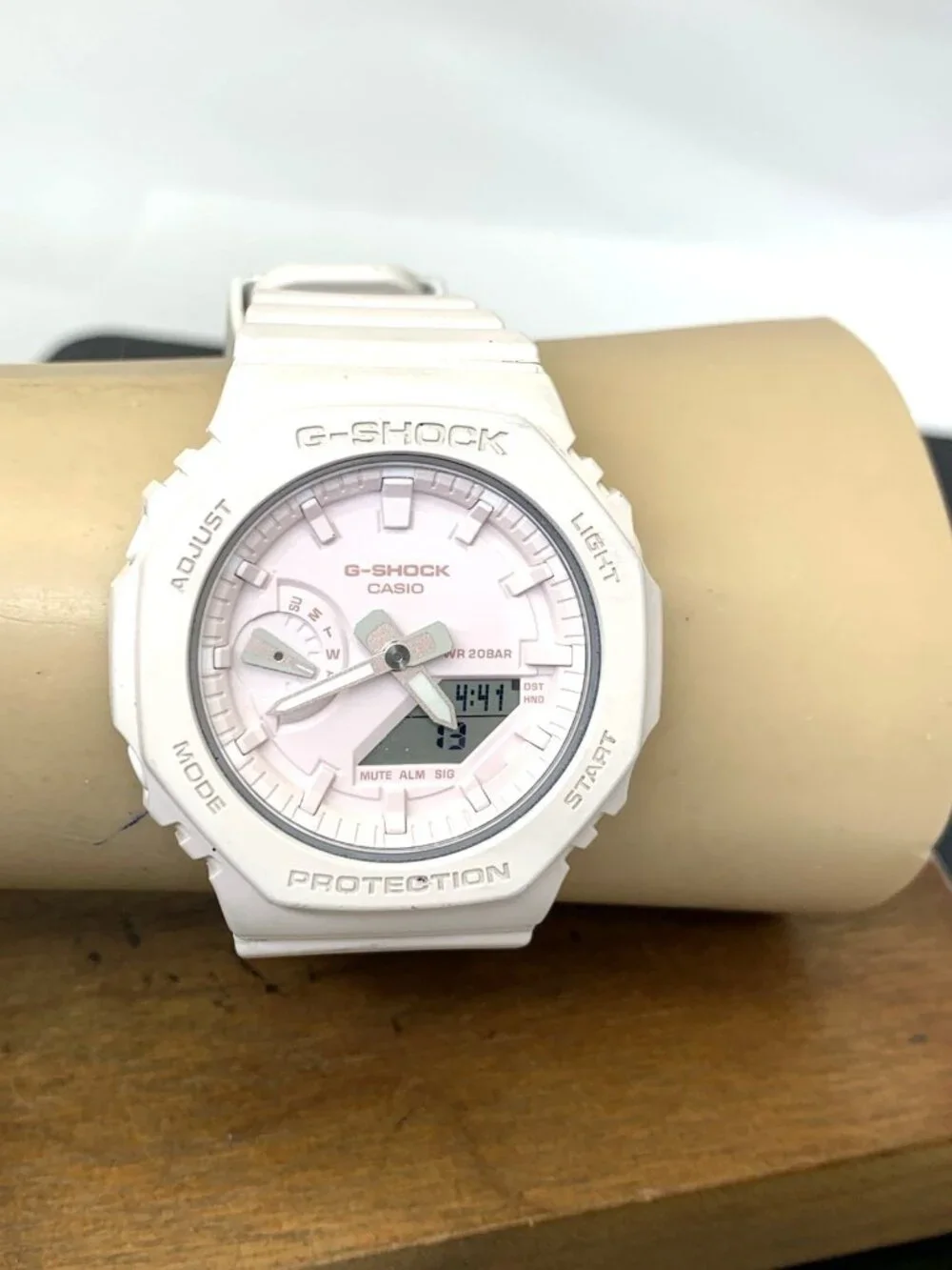 Casio G-Shock Women's Watch GMAS2100 Quartz Blush Resin Analog Digital 43mm 5611